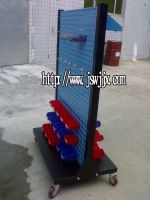 双面挂板移动架,物料整理架平湖,移动工具推车