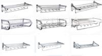 太空铝浴巾架置物架毛巾杆单双层杆卫浴挂件海城厂家